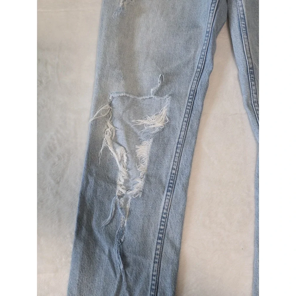 Abercrombie & Fitch Womens Size 25 0R Distressed Annie Girlfriend Hi Rise Jeans